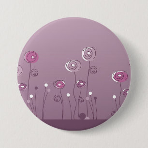 Badge Rond 7,6 Cm Bouton d'été violet