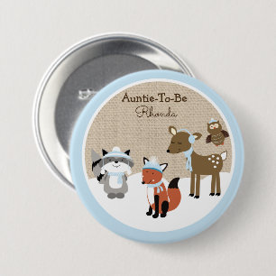 Badge Rond 7,6 Cm Bouton d'étiquette Nom des animaux des bois d'hive