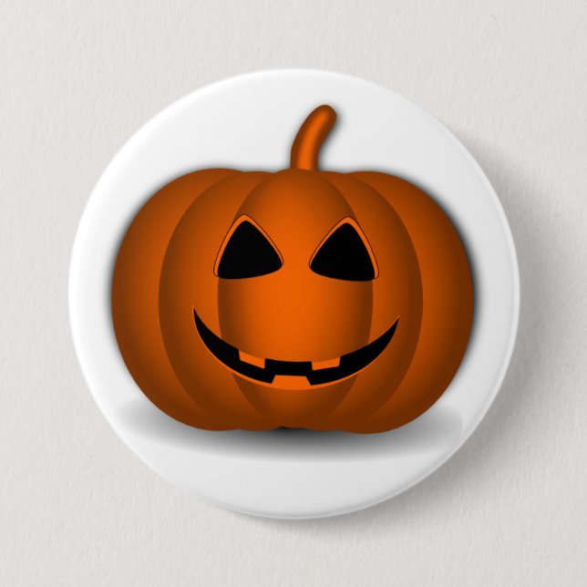 Badge Rond 7,6 Cm Bouton d'Halloween Jack o' Lantern (Devant)