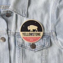 Bouton d'insigne de parc national de Yellowstone