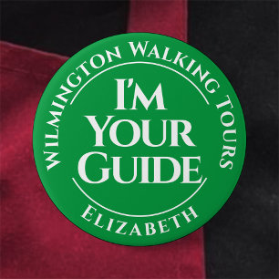 Badge Rond 7,6 Cm Bouton d'insigne du Guide de visite officiel