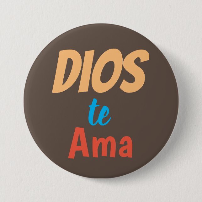 Badge Rond 7,6 Cm Bouton Dios the ama (Devant)