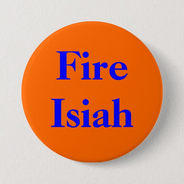 Badge Rond 7,6 Cm Bouton d'Isiah du feu (Devant)