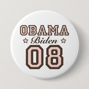Badge Rond 7,6 Cm Bouton d'Obama Biden 08