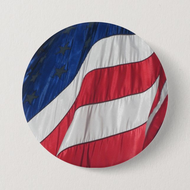 Badge Rond 7,6 Cm Bouton drapeau américain (Devant)