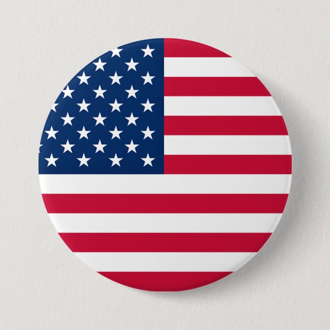 Badge Rond 7,6 Cm Bouton drapeau américain Drapeau américain Cadeau  (Devant)
