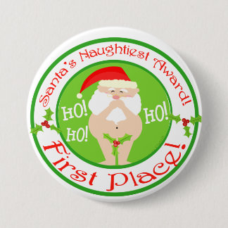 Badge Rond 7,6 Cm Bouton drôle de Noël de Père Noël
