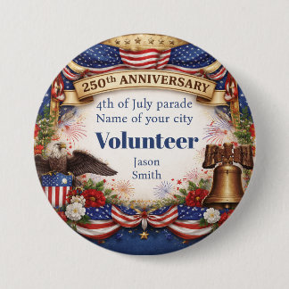 Badge Rond 7,6 Cm Bouton du 250e anniversaire