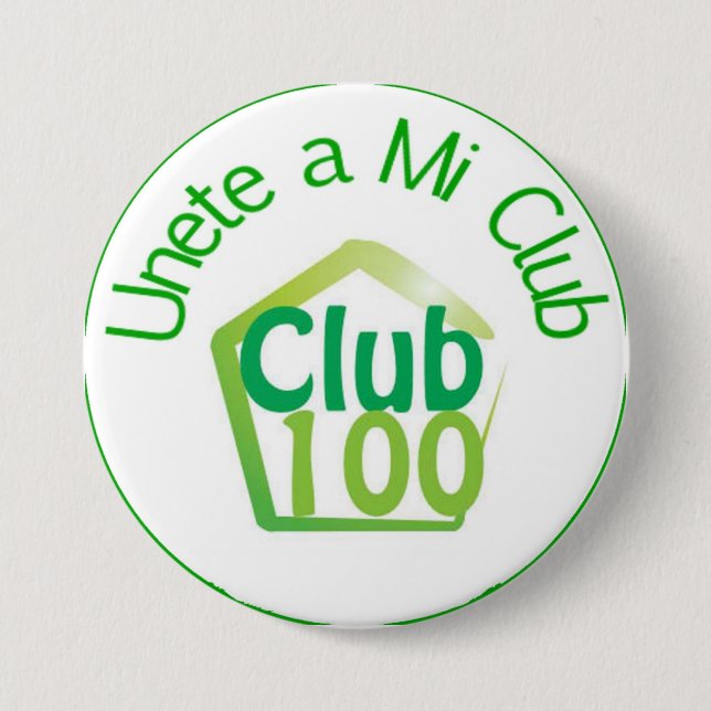 Badge Rond 7,6 Cm Bouton du club 100 (Devant)