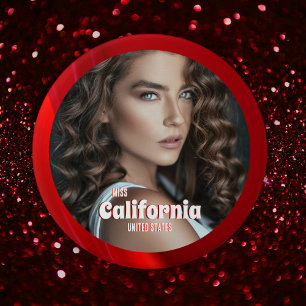 Badge Rond 7,6 Cm Bouton du concours Ruby Shine