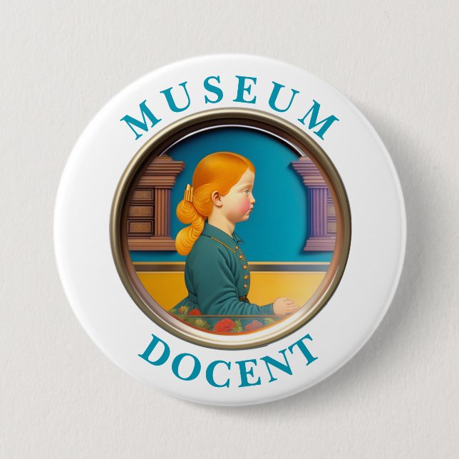 Badge Rond 7,6 Cm Bouton du document du musée (Devant)