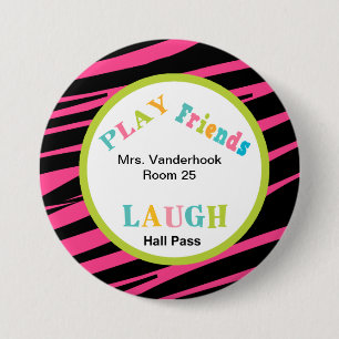 Badge Rond 7,6 Cm Bouton du laissez-passer de l'école poster de ani