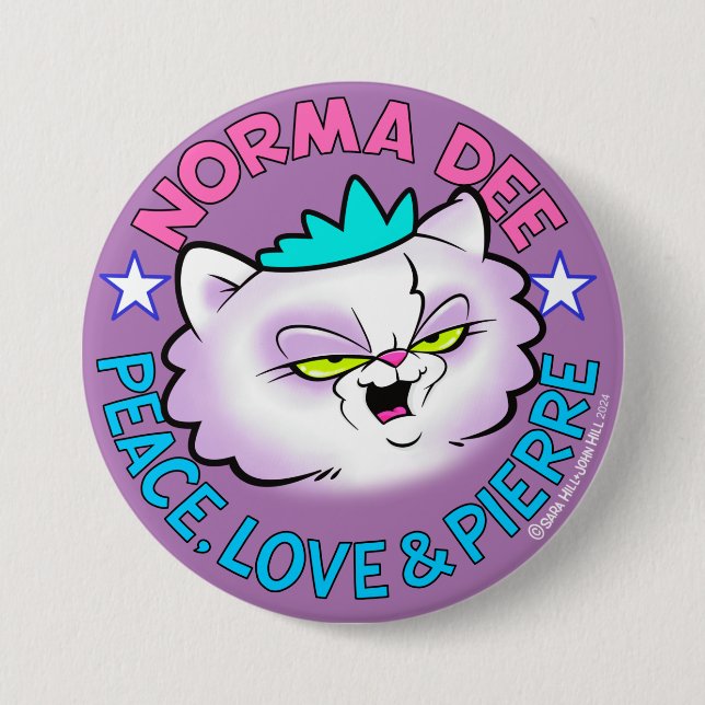 Badge Rond 7,6 Cm Bouton du logo Norma Dee (Devant)