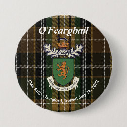 Badge Rond 7,6 Cm Bouton du rallye Farrell Clan d'Irlande 2022