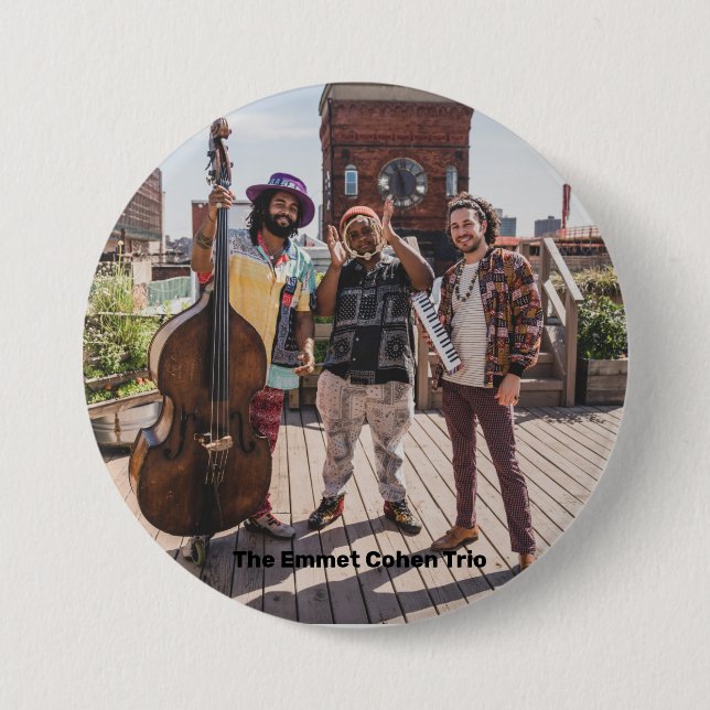 Badge Rond 7,6 Cm Bouton - Emmet Cohen Trio 2022Jazz (Devant)