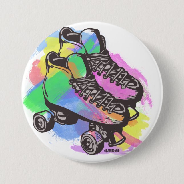 Badge Rond 7,6 Cm Bouton en pastel de patin (Devant)