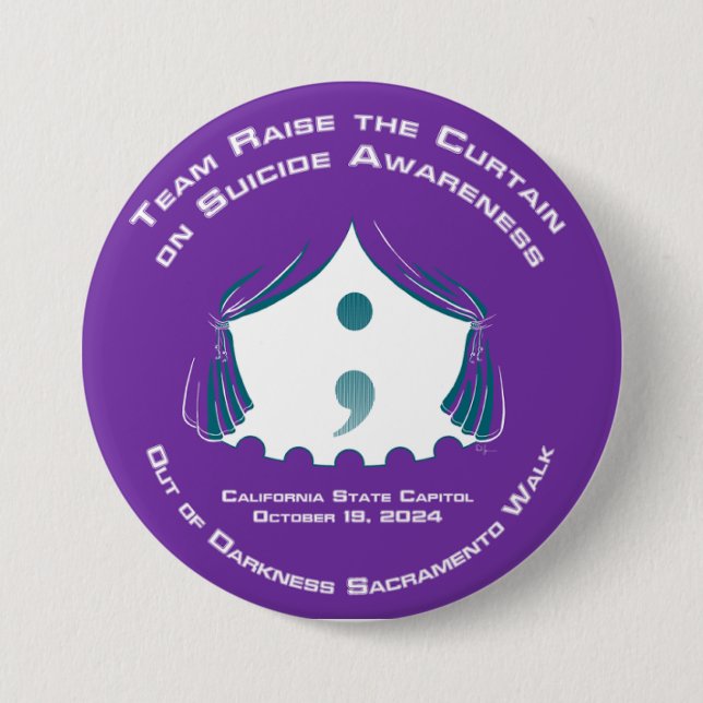 Badge Rond 7,6 Cm Bouton Équipe (Devant)