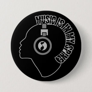 Badge Rond 7,6 Cm Bouton fait sur commande de couleur de musique