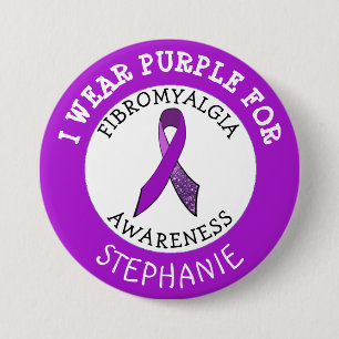 Badge Rond 7,6 Cm Bouton Fibromyalgie personnalisé