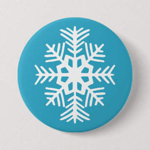 Badge Rond 7,6 Cm Bouton Flocon de neige