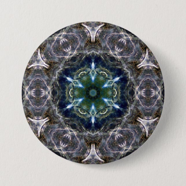 Badge Rond 7,6 Cm Bouton Folk Mandala (Devant)