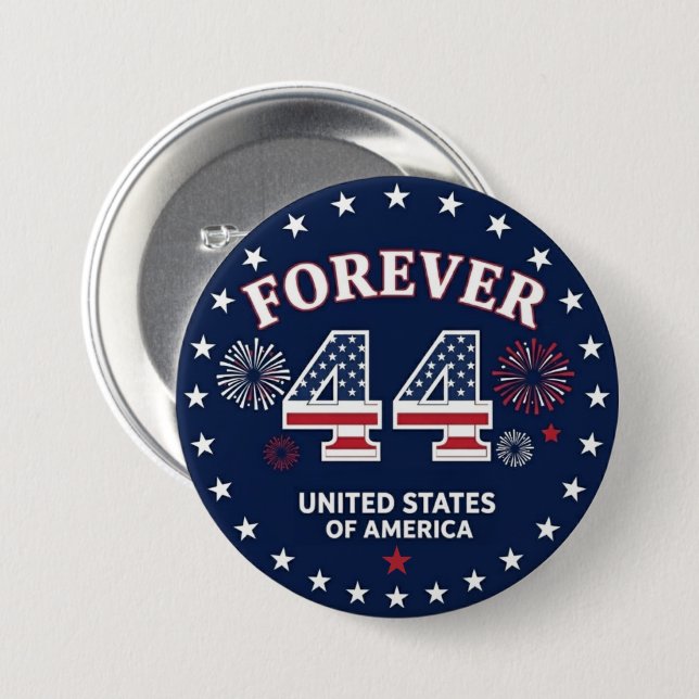 Badge Rond 7,6 Cm Bouton Forever 44 (Devant & derrière)