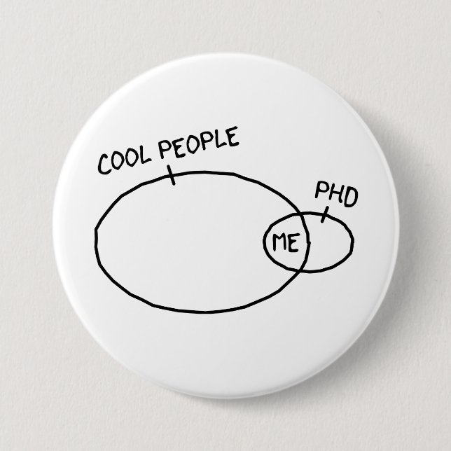Badge Rond 7,6 Cm Bouton frais de PhD (Devant)