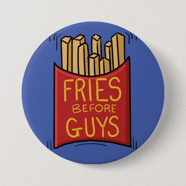Badge Rond 7,6 Cm Bouton Fries Avant les garçons (Devant)
