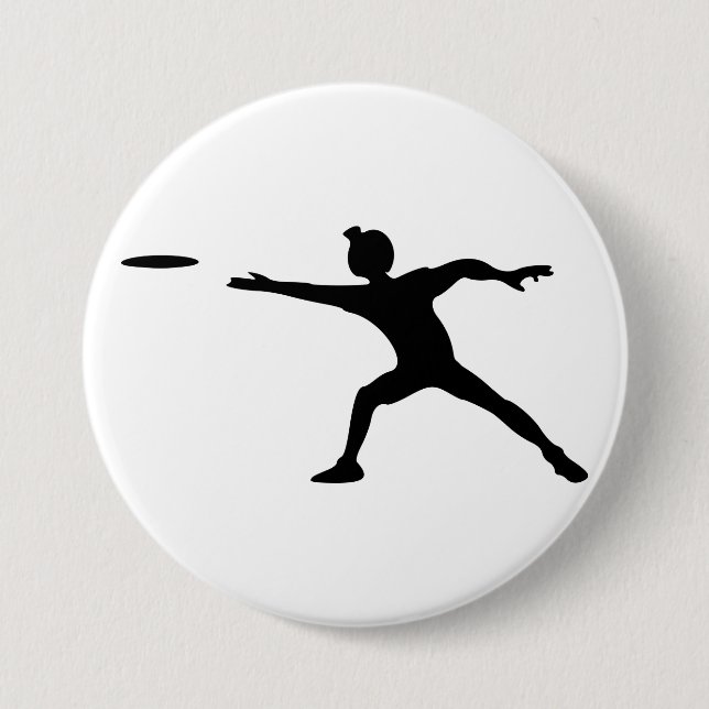 Badge Rond 7,6 Cm Bouton Frisbee (Devant)
