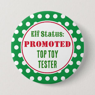 Badge Rond 7,6 Cm Bouton Funny Christmas Elf Award