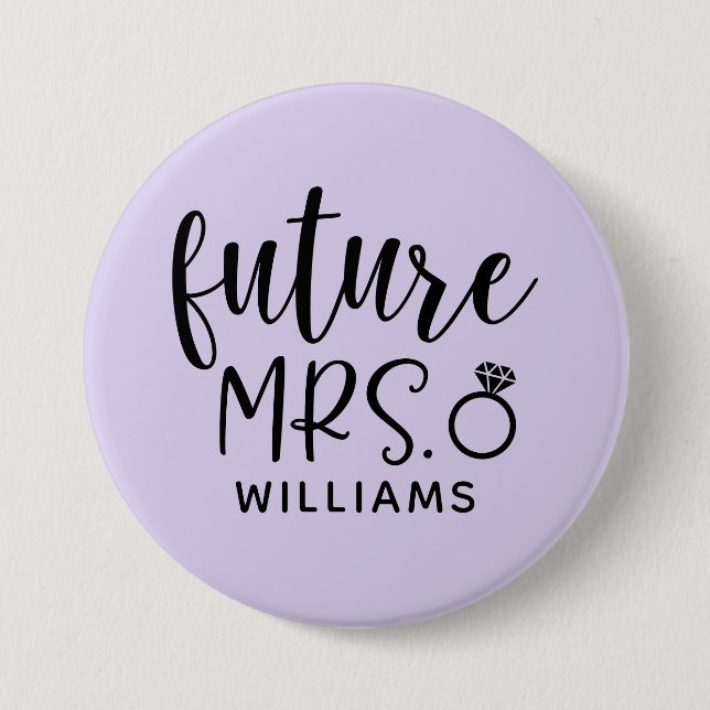 Badge Rond 7,6 Cm Bouton Futur Parti Mme Bachelorette (Devant)