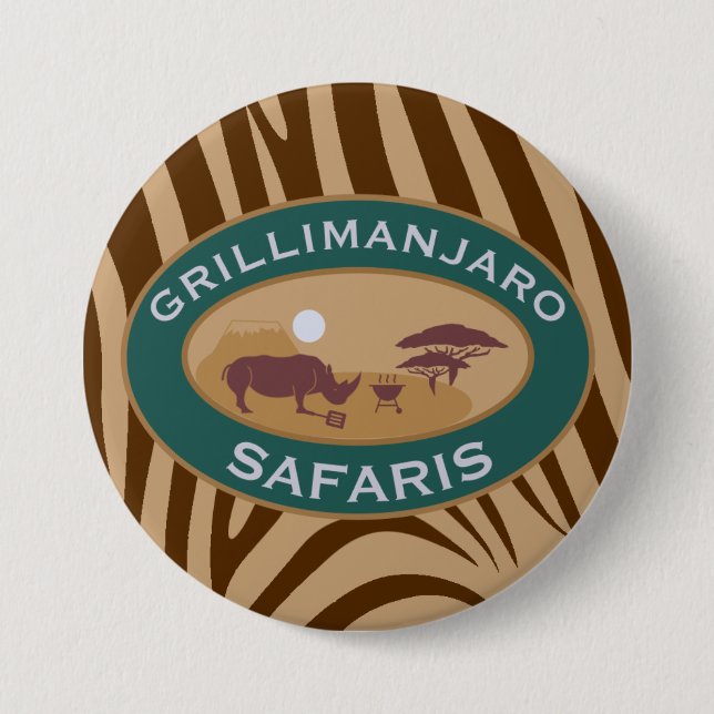 Badge Rond 7,6 Cm Bouton Grillimanjaro (Devant)