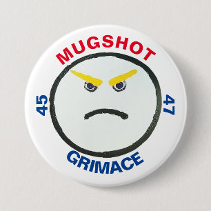 Badge Rond 7,6 Cm Bouton GRIMACE 25&47