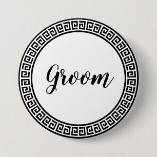 Badge Rond 7,6 Cm Bouton Groom