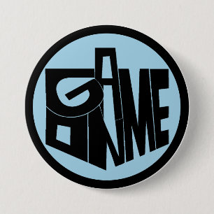 Badge Rond 7,6 Cm Bouton Hanoukka, Jeu sur le Dreidel noir