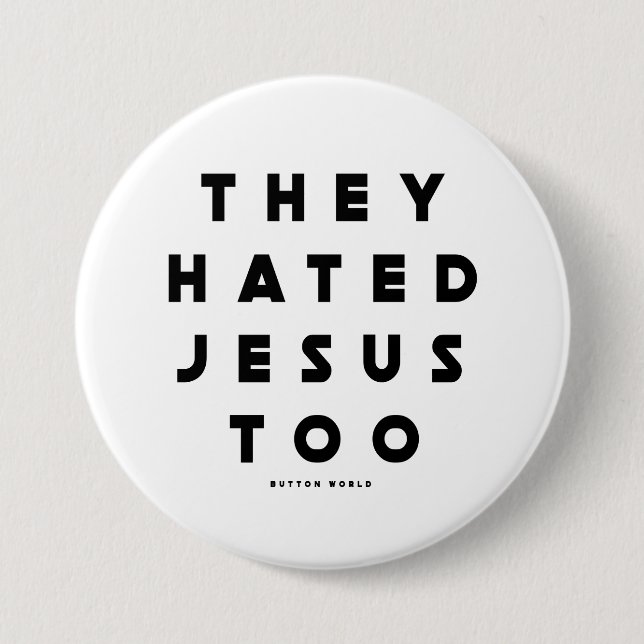 Badge Rond 7,6 Cm Bouton Hate (Devant)