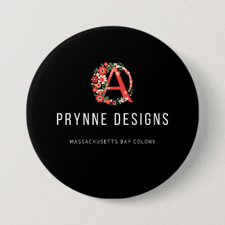 Badge Rond 7,6 Cm Bouton Hester Prynne
