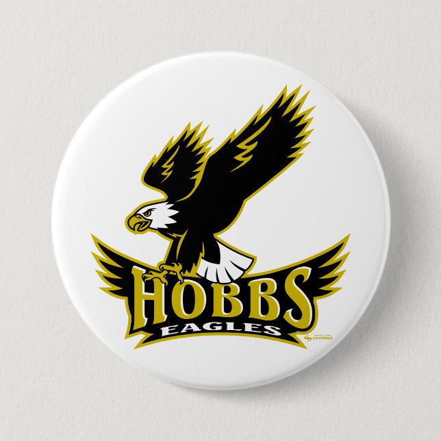 Badge Rond 7,6 Cm Bouton Hobbs Eagles (Devant)