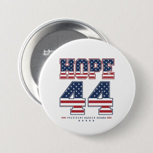 Badge Rond 7,6 Cm Bouton HOPE 44
