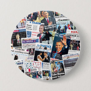 Badge Rond 7,6 Cm Bouton international de journal d'inauguration