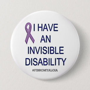 Badge Rond 7,6 Cm Bouton invisible d'incapacité