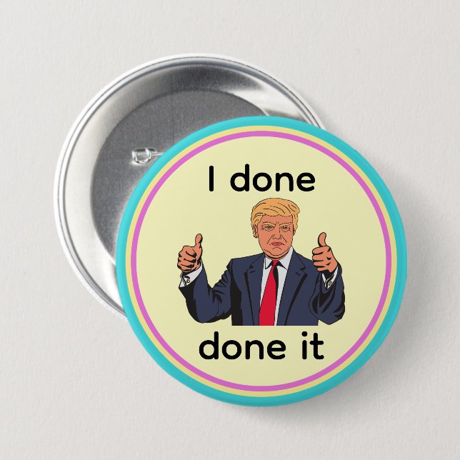 Badge Rond 7,6 Cm Bouton J'ai Terminé (Devant & derrière)