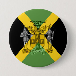 Badge Rond 7,6 Cm Bouton jamaïcain
