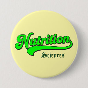 Badge Rond 7,6 Cm Bouton jaune grand format "Sciences de la nutritio