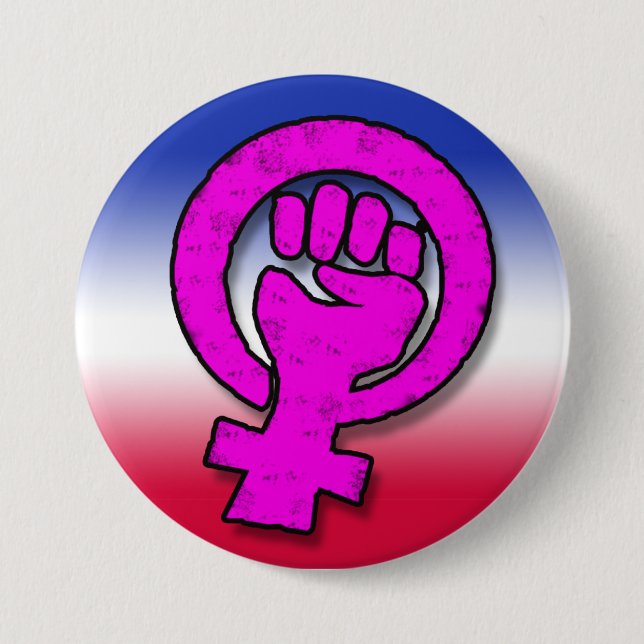Badge Rond 7,6 Cm Bouton Large Puissance des femmes (Devant)