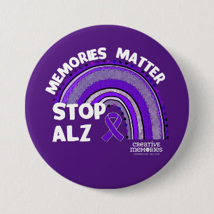 Badge Rond 7,6 Cm Bouton le plus long jour Alzheimer's Association 2