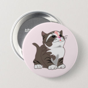 Badge Rond 7,6 Cm Bouton Little Kitten