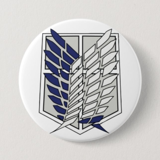 Badge Rond 7,6 Cm Bouton logo d'attaque d'anime (Devant)
