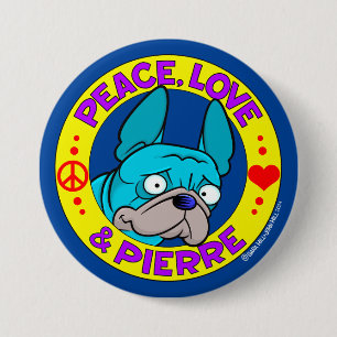 Badge Rond 7,6 Cm Bouton Logo Pierre