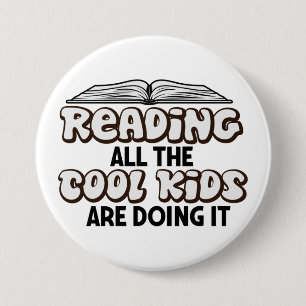 Badge Rond 7,6 Cm Bouton Lover du livre de lecture